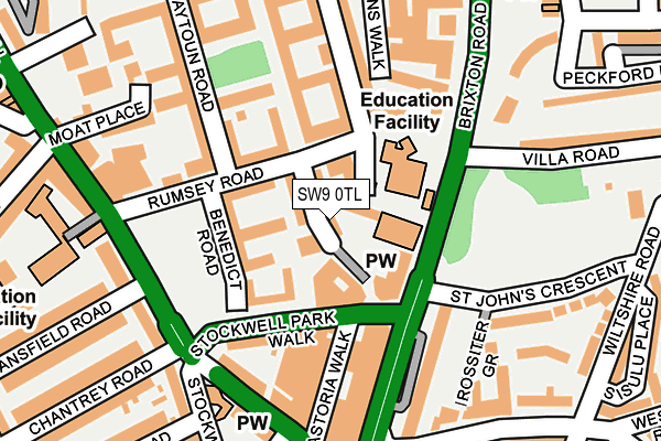 SW9 0TL map - OS OpenMap – Local (Ordnance Survey) SW9 0TL map - OS OpenMap – Local (Ordnance Survey)