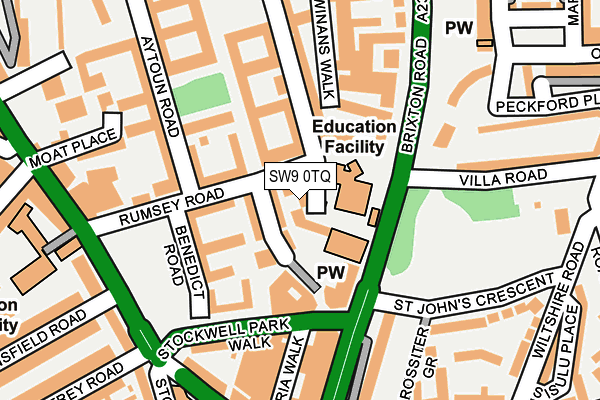 SW9 0TQ map - OS OpenMap – Local (Ordnance Survey) SW9 0TQ map - OS OpenMap – Local (Ordnance Survey)