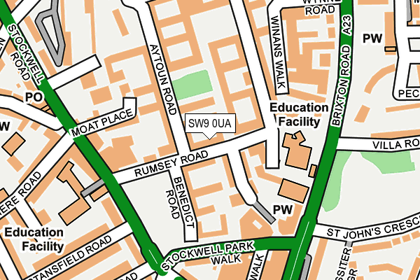 SW9 0UA map - OS OpenMap – Local (Ordnance Survey) SW9 0UA map - OS OpenMap – Local (Ordnance Survey)