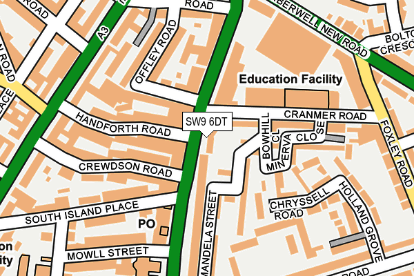 SW9 6DT map - OS OpenMap – Local (Ordnance Survey) SW9 6DT map - OS OpenMap – Local (Ordnance Survey)