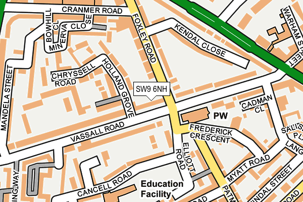 SW9 6NH map - OS OpenMap – Local (Ordnance Survey)