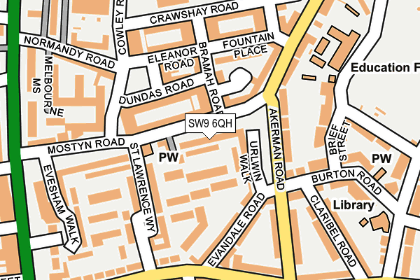SW9 6QH map - OS OpenMap – Local (Ordnance Survey) SW9 6QH map - OS OpenMap – Local (Ordnance Survey)