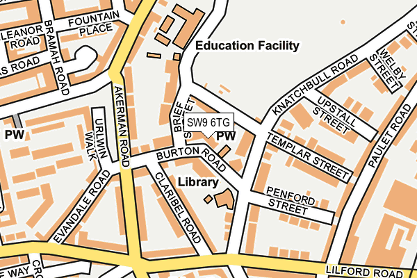 SW9 6TG map - OS OpenMap – Local (Ordnance Survey) SW9 6TG map - OS OpenMap – Local (Ordnance Survey)