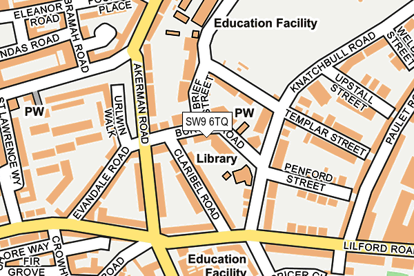 SW9 6TQ map - OS OpenMap – Local (Ordnance Survey) SW9 6TQ map - OS OpenMap – Local (Ordnance Survey)