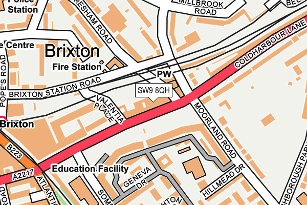 SW9 8QH map - OS OpenMap – Local (Ordnance Survey) SW9 8QH map - OS OpenMap – Local (Ordnance Survey)