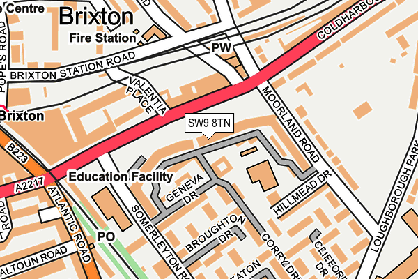 SW9 8TN map - OS OpenMap – Local (Ordnance Survey) SW9 8TN map - OS OpenMap – Local (Ordnance Survey)