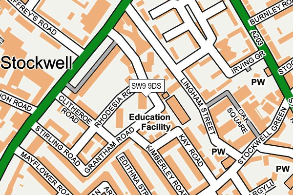 SW9 9DS map - OS OpenMap – Local (Ordnance Survey) SW9 9DS map - OS OpenMap – Local (Ordnance Survey)