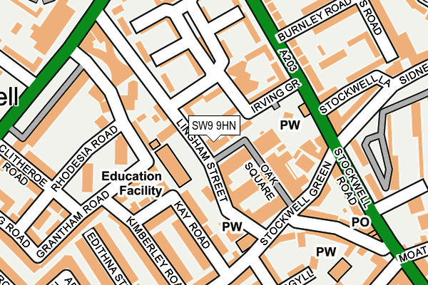 SW9 9HN map - OS OpenMap – Local (Ordnance Survey)