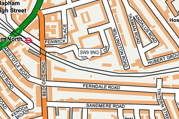 SW9 9NQ map - OS OpenMap – Local (Ordnance Survey) SW9 9NQ map - OS OpenMap – Local (Ordnance Survey)