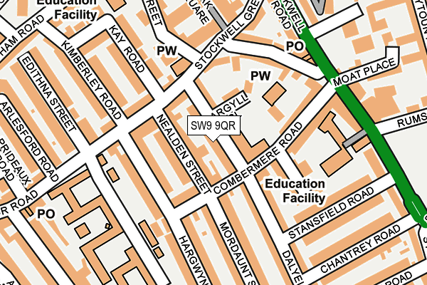 SW9 9QR map - OS OpenMap – Local (Ordnance Survey) SW9 9QR map - OS OpenMap – Local (Ordnance Survey)