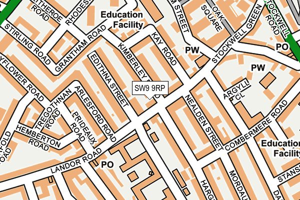 SW9 9RP map - OS OpenMap – Local (Ordnance Survey)