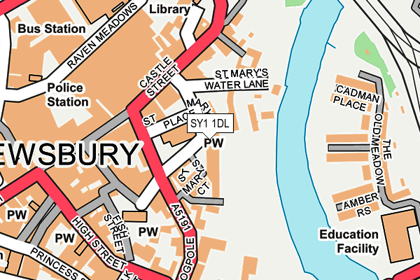SY1 1DL map - OS OpenMap – Local (Ordnance Survey) SY1 1DL map - OS OpenMap – Local (Ordnance Survey)