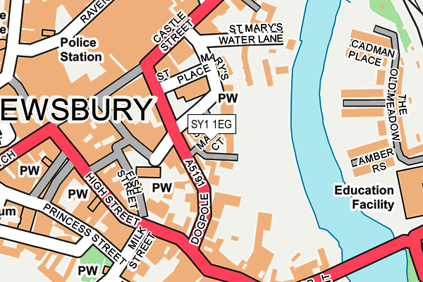 SY1 1EG map - OS OpenMap – Local (Ordnance Survey) SY1 1EG map - OS OpenMap – Local (Ordnance Survey)
