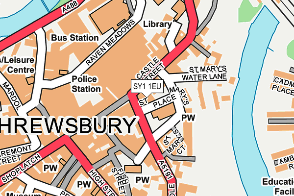 SY1 1EU map - OS OpenMap – Local (Ordnance Survey) SY1 1EU map - OS OpenMap – Local (Ordnance Survey)