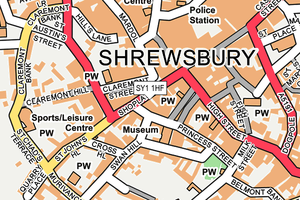 SY1 1HF map - OS OpenMap – Local (Ordnance Survey) SY1 1HF map - OS OpenMap – Local (Ordnance Survey)
