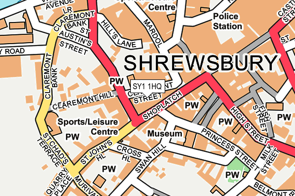 SY1 1HQ map - OS OpenMap – Local (Ordnance Survey) SY1 1HQ map - OS OpenMap – Local (Ordnance Survey)