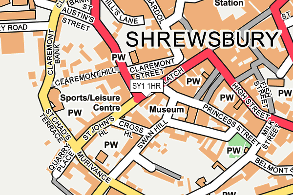 SY1 1HR map - OS OpenMap – Local (Ordnance Survey) SY1 1HR map - OS OpenMap – Local (Ordnance Survey)