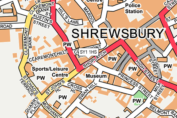 SY1 1HS map - OS OpenMap – Local (Ordnance Survey) SY1 1HS map - OS OpenMap – Local (Ordnance Survey)