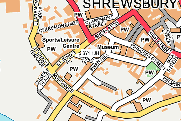 SY1 1JH map - OS OpenMap – Local (Ordnance Survey) SY1 1JH map - OS OpenMap – Local (Ordnance Survey)