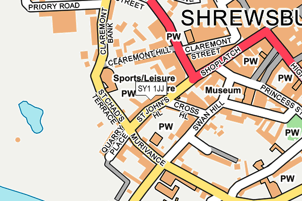 SY1 1JJ map - OS OpenMap – Local (Ordnance Survey) SY1 1JJ map - OS OpenMap – Local (Ordnance Survey)