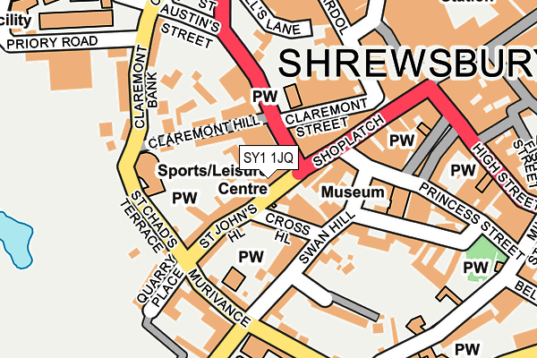 SY1 1JQ map - OS OpenMap – Local (Ordnance Survey)