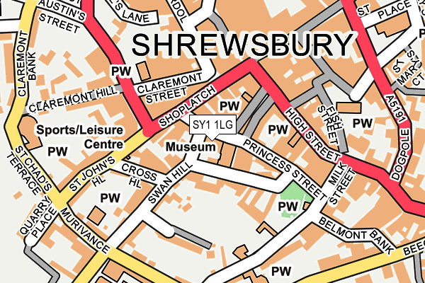 SY1 1LG map - OS OpenMap – Local (Ordnance Survey) SY1 1LG map - OS OpenMap – Local (Ordnance Survey)