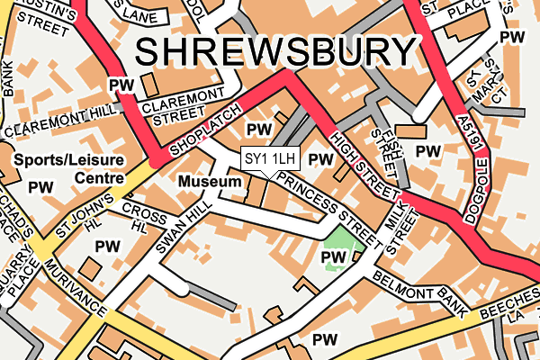 SY1 1LH map - OS OpenMap – Local (Ordnance Survey) SY1 1LH map - OS OpenMap – Local (Ordnance Survey)