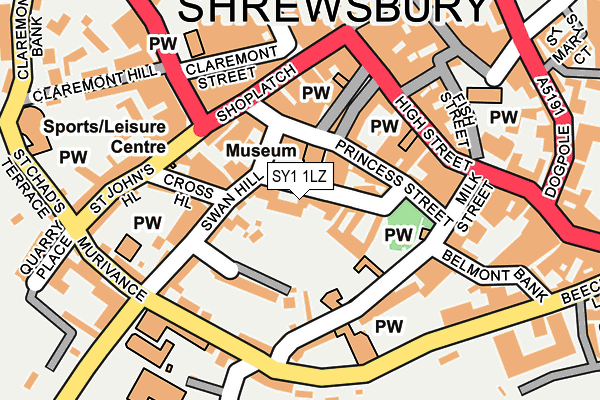 SY1 1LZ map - OS OpenMap – Local (Ordnance Survey) SY1 1LZ map - OS OpenMap – Local (Ordnance Survey)
