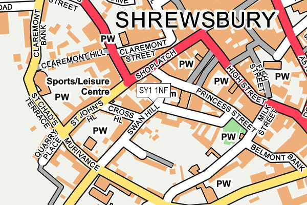 SY1 1NF map - OS OpenMap – Local (Ordnance Survey) SY1 1NF map - OS OpenMap – Local (Ordnance Survey)