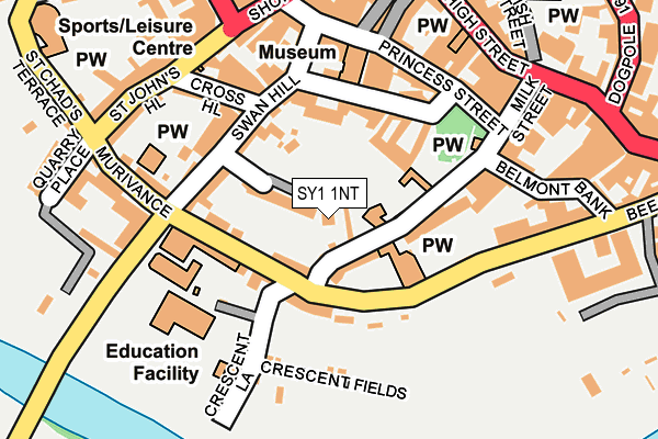 SY1 1NT map - OS OpenMap – Local (Ordnance Survey) SY1 1NT map - OS OpenMap – Local (Ordnance Survey)