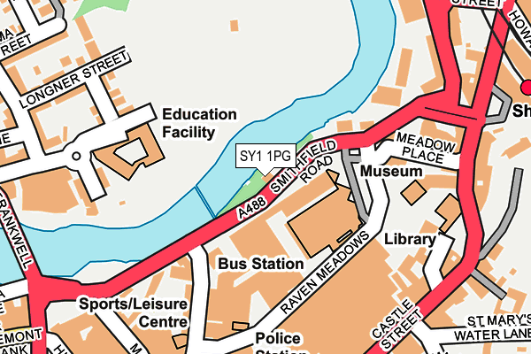 SY1 1PG map - OS OpenMap – Local (Ordnance Survey) SY1 1PG map - OS OpenMap – Local (Ordnance Survey)