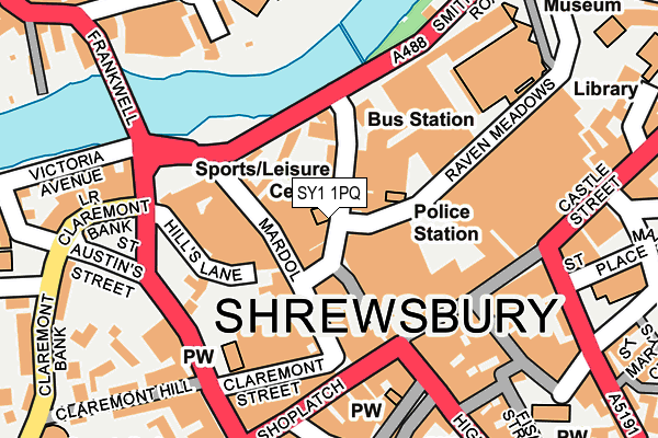SY1 1PQ map - OS OpenMap – Local (Ordnance Survey) SY1 1PQ map - OS OpenMap – Local (Ordnance Survey)