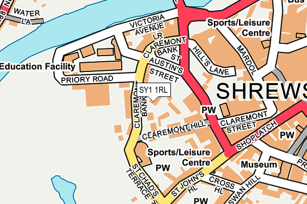 SY1 1RL map - OS OpenMap – Local (Ordnance Survey) SY1 1RL map - OS OpenMap – Local (Ordnance Survey)