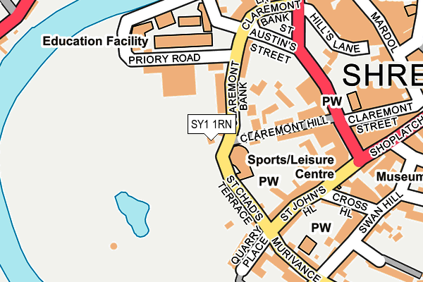 SY1 1RN map - OS OpenMap – Local (Ordnance Survey)