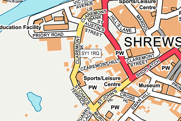 SY1 1RQ map - OS OpenMap – Local (Ordnance Survey) SY1 1RQ map - OS OpenMap – Local (Ordnance Survey)