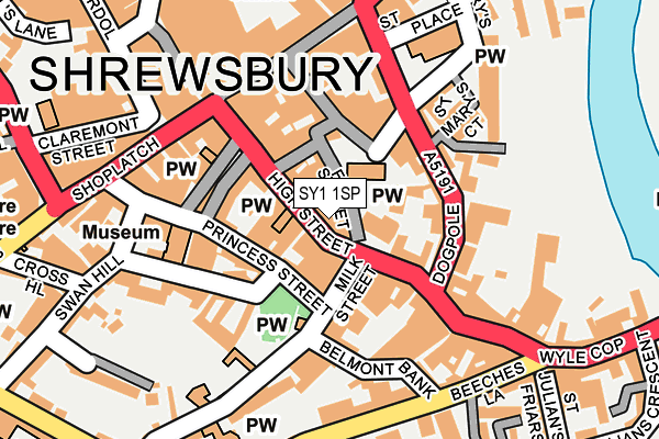 SY1 1SP map - OS OpenMap – Local (Ordnance Survey) SY1 1SP map - OS OpenMap – Local (Ordnance Survey)