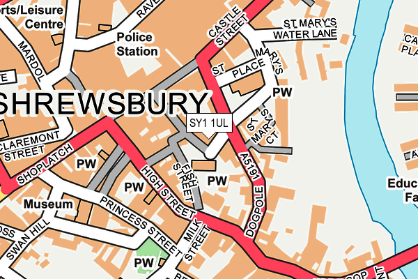 SY1 1UL map - OS OpenMap – Local (Ordnance Survey)