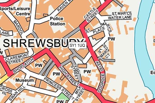 SY1 1UQ map - OS OpenMap – Local (Ordnance Survey) SY1 1UQ map - OS OpenMap – Local (Ordnance Survey)