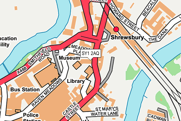 SY1 2AQ map - OS OpenMap – Local (Ordnance Survey) SY1 2AQ map - OS OpenMap – Local (Ordnance Survey)