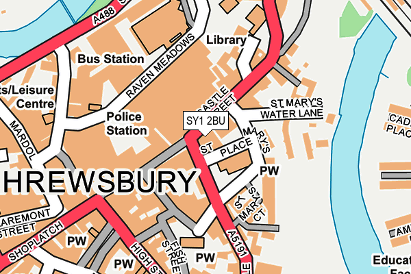 SY1 2BU map - OS OpenMap – Local (Ordnance Survey) SY1 2BU map - OS OpenMap – Local (Ordnance Survey)