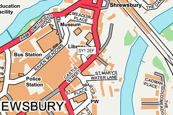 SY1 2EF map - OS OpenMap – Local (Ordnance Survey) SY1 2EF map - OS OpenMap – Local (Ordnance Survey)