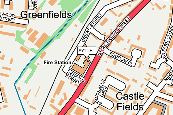 SY1 2HJ map - OS OpenMap – Local (Ordnance Survey) SY1 2HJ map - OS OpenMap – Local (Ordnance Survey)