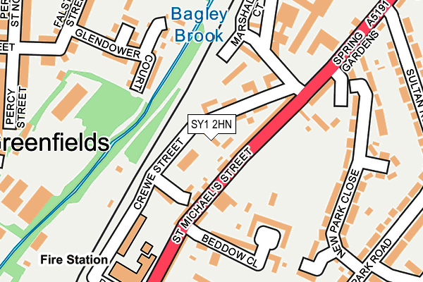 SY1 2HN map - OS OpenMap – Local (Ordnance Survey) SY1 2HN map - OS OpenMap – Local (Ordnance Survey)