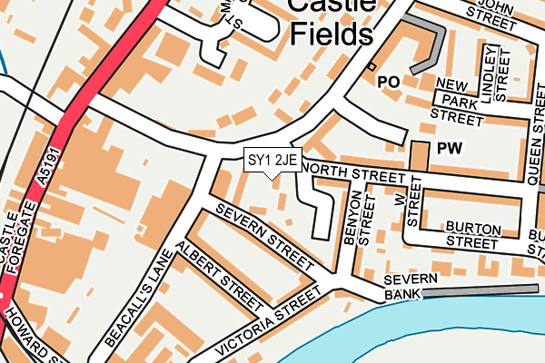 SY1 2JE map - OS OpenMap – Local (Ordnance Survey) SY1 2JE map - OS OpenMap – Local (Ordnance Survey)