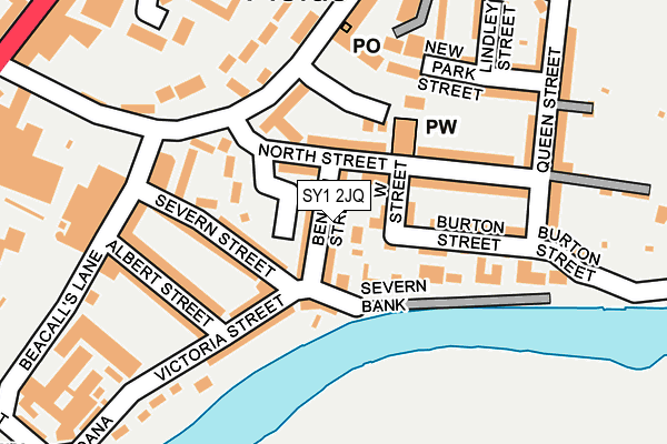 SY1 2JQ map - OS OpenMap – Local (Ordnance Survey) SY1 2JQ map - OS OpenMap – Local (Ordnance Survey)