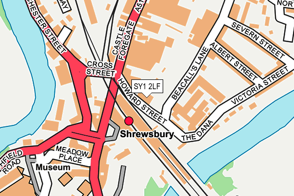 SY1 2LF map - OS OpenMap – Local (Ordnance Survey) SY1 2LF map - OS OpenMap – Local (Ordnance Survey)