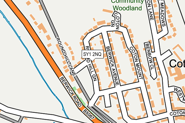 SY1 2NQ map - OS OpenMap – Local (Ordnance Survey) SY1 2NQ map - OS OpenMap – Local (Ordnance Survey)