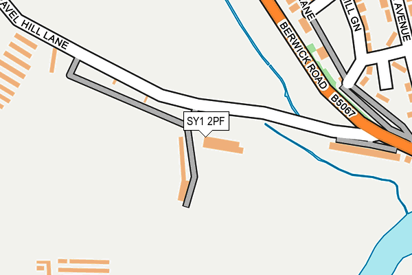 SY1 2PF map - OS OpenMap – Local (Ordnance Survey) SY1 2PF map - OS OpenMap – Local (Ordnance Survey)