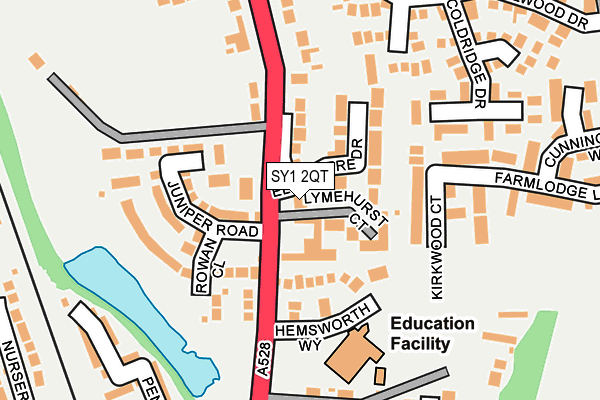 SY1 2QT map - OS OpenMap – Local (Ordnance Survey) SY1 2QT map - OS OpenMap – Local (Ordnance Survey)