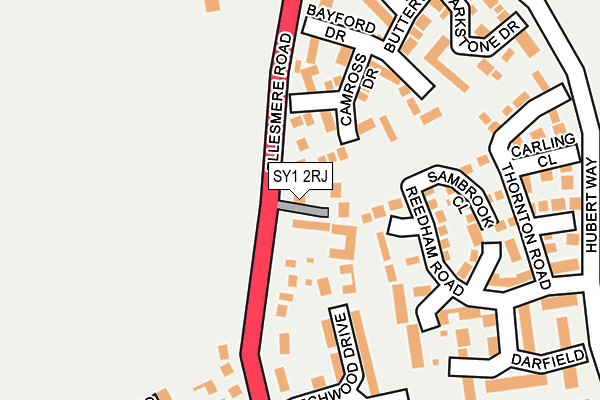 SY1 2RJ map - OS OpenMap – Local (Ordnance Survey) SY1 2RJ map - OS OpenMap – Local (Ordnance Survey)